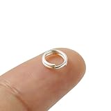 PUTNPC 2 Pcs 925 Sterling Silver Split Jump Ring Connector Charm Jewelry Findings key ring (6mm)