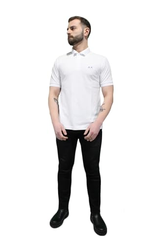 Colore: Bianco SUN68 Polo uomo A33109 BIANCO