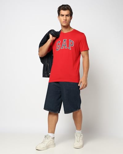 Image of Gap Men Graphic Printed Slim Fit Crew Neck Short Sleeves T-Shirt