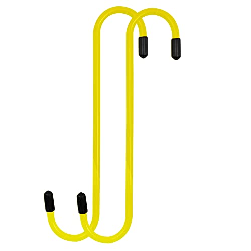 Image of 4LIFETIMELINES Brake Caliper Hanger Hooks, Durable Steel, Yellow Powder Coated with Rubber Tips, for Automotive Work on Brake Axle and Suspesion Systems - 2 Pack