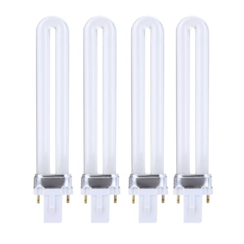 Joygoodta Tube d'ampoule de lampe à ongles UV 4 pièces, remplacement d'ampoule à ongles de Tube UV 9W pour Machine polymérisation 'art Gel