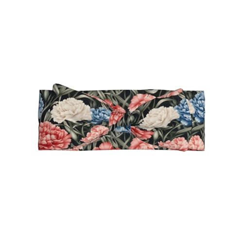 Retro Carnation Flower Realistic Baby Girl Bows And Headbands 6-12 Months For Baby Girls Newborn Infant Toddlers