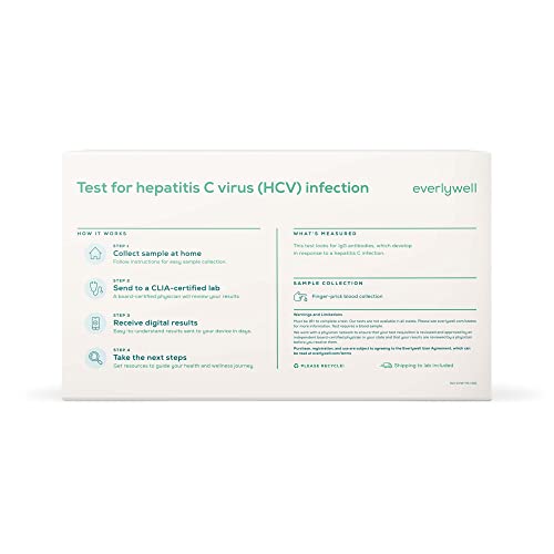 Everlywell Hepatitis C Test - At-Home Collection Kit - Discreet, Accurate Results From A Clia-Certified Lab Within Days - Ages 18+ #TOP4