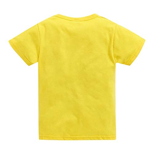 Image of Bold N Elegant Unisex Kid Cotton Solid Playful Happy Face Print Half Sleeve T-Shirt & Denim Shorts Summer Clothing Set