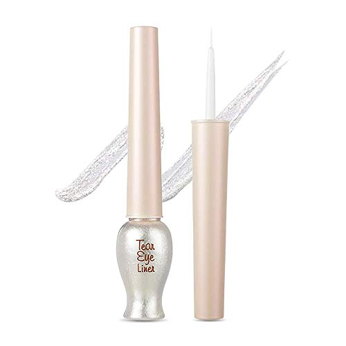 ETUDE HOUSE Tear Drop Eye Liner # White Tear | Eyes Makeup | Kbeauty | Liquid Glittering Eye Liner to Make Your Eyes Sparkle