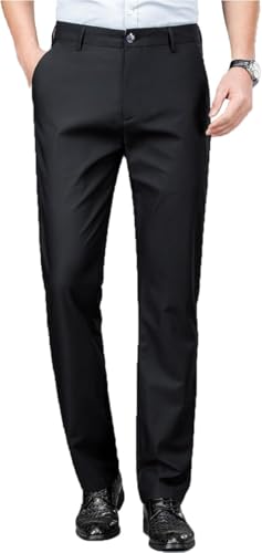 Timelessflex - Men's High Stretch Straight Fit Pants, Timelessflex Pants, Mens Casual Stretch Suit Trousers