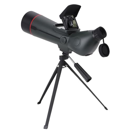 Goshyda Spotting Scopes with Tripod and Dual Screen Display, 4K F4.0 Aperture Spotter Scope with 4500mAh, 18x Zoom for Bird Watching & Wildlife Viewing