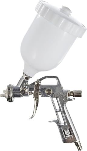 Original Einhell Farbspritzpistole mit Fließbecher (Kompressor-Zubehör, 600 ml Fließbecher, Farbmengenregler, Punkt-/Breitstrahlregler, drehbare Düse, inkl. Stecknippel)