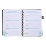 COHEALI A6 Adressbuch mit Alphabetischen Registerkarten Spiralbindung und Hardcover Grau Persönliches Telefonbuch für Büro und Zuhause 64 Blatt für Adressen und Telefonnummern