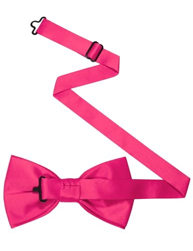 Image of JEMYGINS Solid Color Pre-tied Bow Tie Adjustable Bowtie for Men