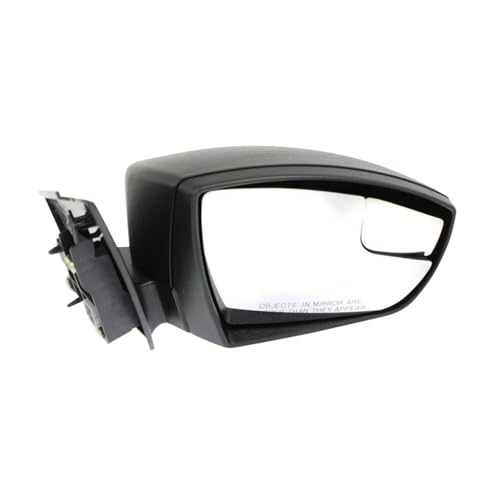 Guncmte 1pc Right Passenger Side Textured Black Power Non-Heated Operate Manual Folding Exterior Door Rear View Mirror for Ford for Focus S/SE/Titanium 15-18 & SEL 17-18 Without Auto-Dimming