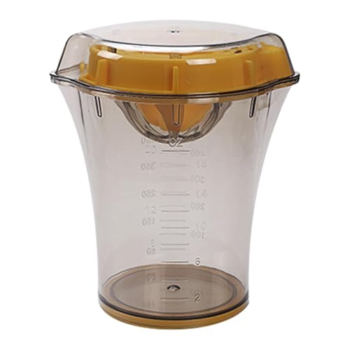 Exprimidor manual de pomelo – Exprimidor de frutas portátil de mano con escala – Accesorios de cocina, exprimidor de naranja para cocinar lima, adultos