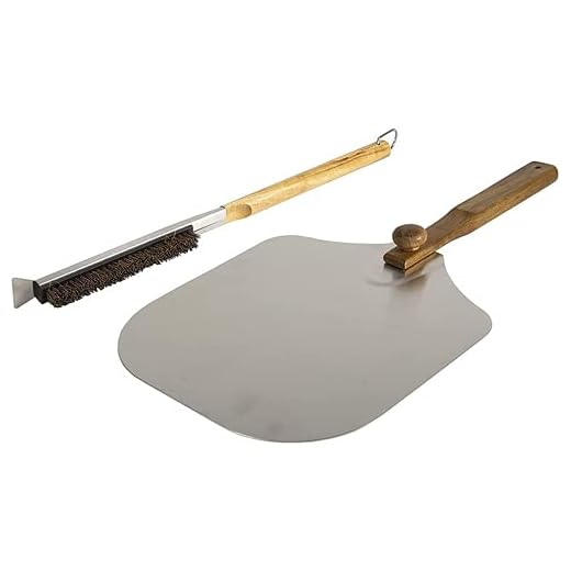 2 st bärbar hopfällbar aluminium pizzaskal sten rengöringsborste trähandtag kock kök ugn tillbehörssats BBQ bakverktyg
