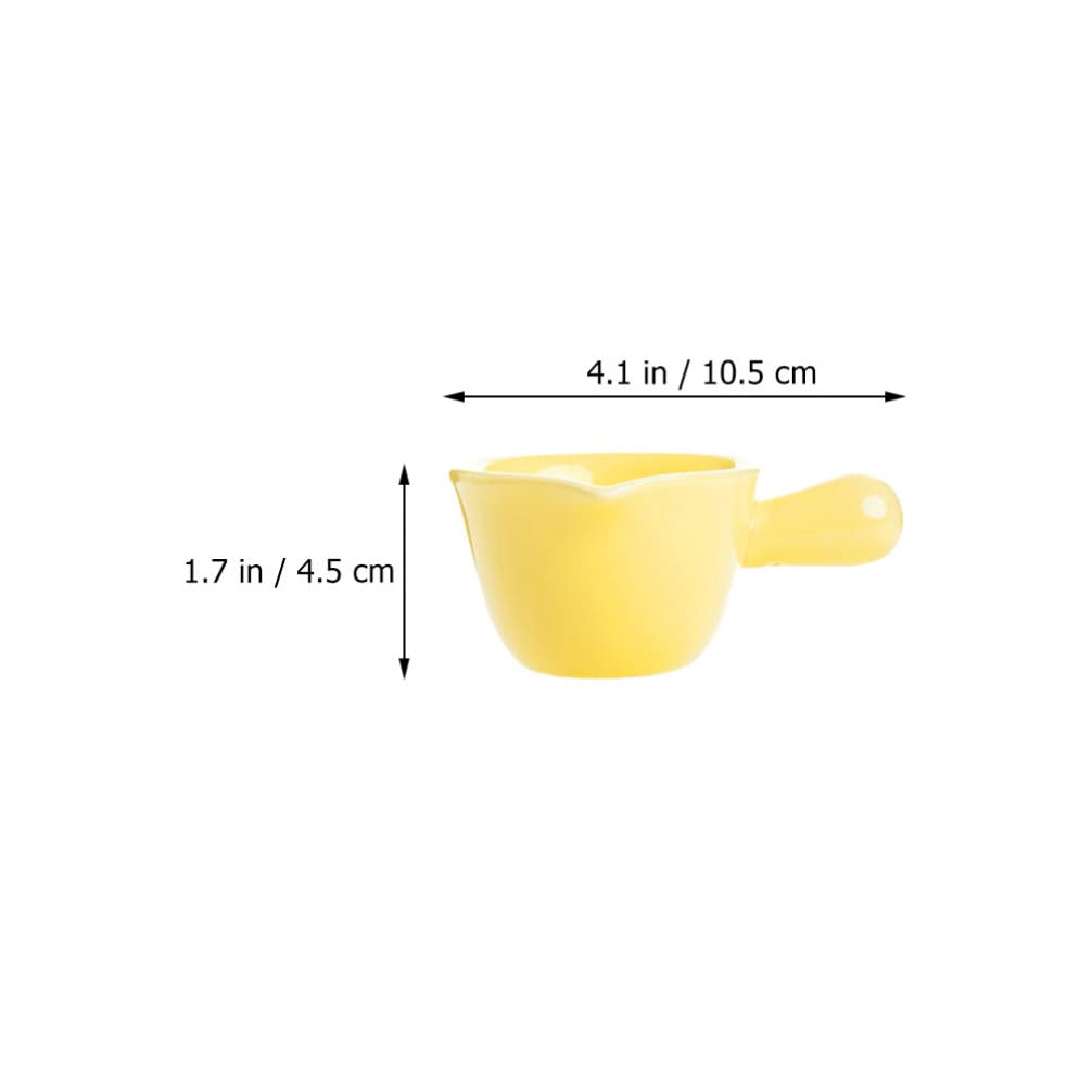 Kichvoe Set de 5 Petits Pots à Lait en Céramique Léger pour Tenir le Sucre avec Design Simple et Couleur Attractive Service de Sauces et Desserts