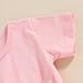 Mubineo Toddler Baby Girl Boy Summer Fall Clothes Basic Plain Romper Jumpsuit Short Sleeve Rompers Cute Newborn Outfits (Pink, 3-6 Months)