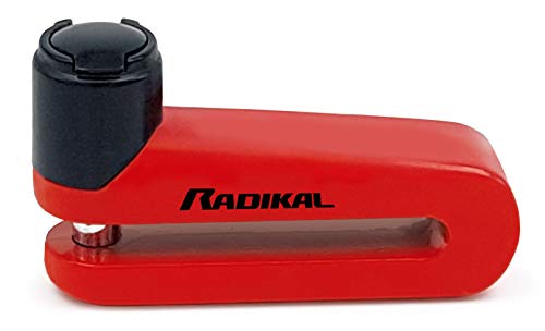 RADIKAL RK510R Candado antirrobo Disco Moto, Pasador Acero ø 10 mm, protección Cerradura