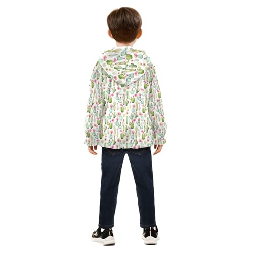 Cactus Boys Fleece Coat,Children's Zip-Up Hoodie Jacket,Baby Warm Fashion Outerwear 3-10T,A1132984
