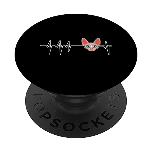 Latido del gato I amantes de los gatos I Gato Sphynx PopSockets PopGrip Intercambiable Cover