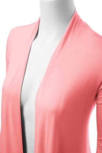 Image of Women's Drape Front Open Cardigan Long Sleeve (S-2X, Made in USA)
