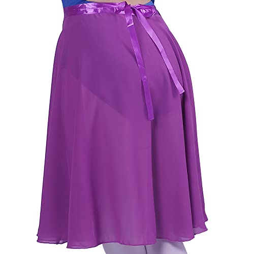 WOOSUN Saia feminina de chiffon para bailes adultas, collant de balé, saia tutu, dança, skate, sobre