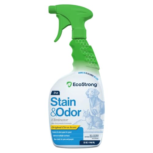 Eco Strong Pet Stain and Odor Remover - Cat Urine Enzyme Cleaner Destroyer Urine Destroyer for Dogs Pet Urine Enzyme Cleaner - 32 OZ