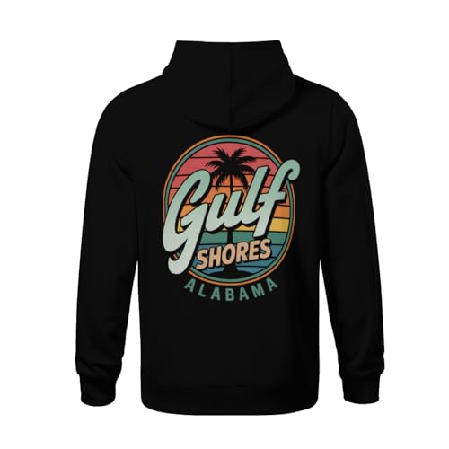 Kids Gulf Shores Alabama Boys Girls Lightweight Kangaroo Pocket Fleece Hoodies3