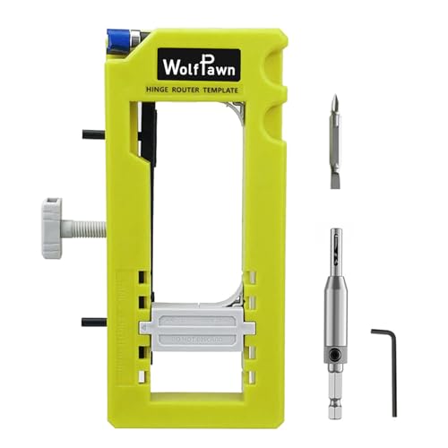 WolfPawn Door Hinge Jig, Mortiser, Green Clamping Jig, Easy Use and Installation Kit,Widely