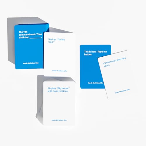 christians like cards party game  600 cards  humorous prompt cards with funny or edgy responses  fun for teens adults  ideal for families youth groups bible studies game nights