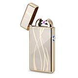 Kivors Rechargeable Windproof Arc Lighter Flameless Electronic Plasma Double Arc Lighter