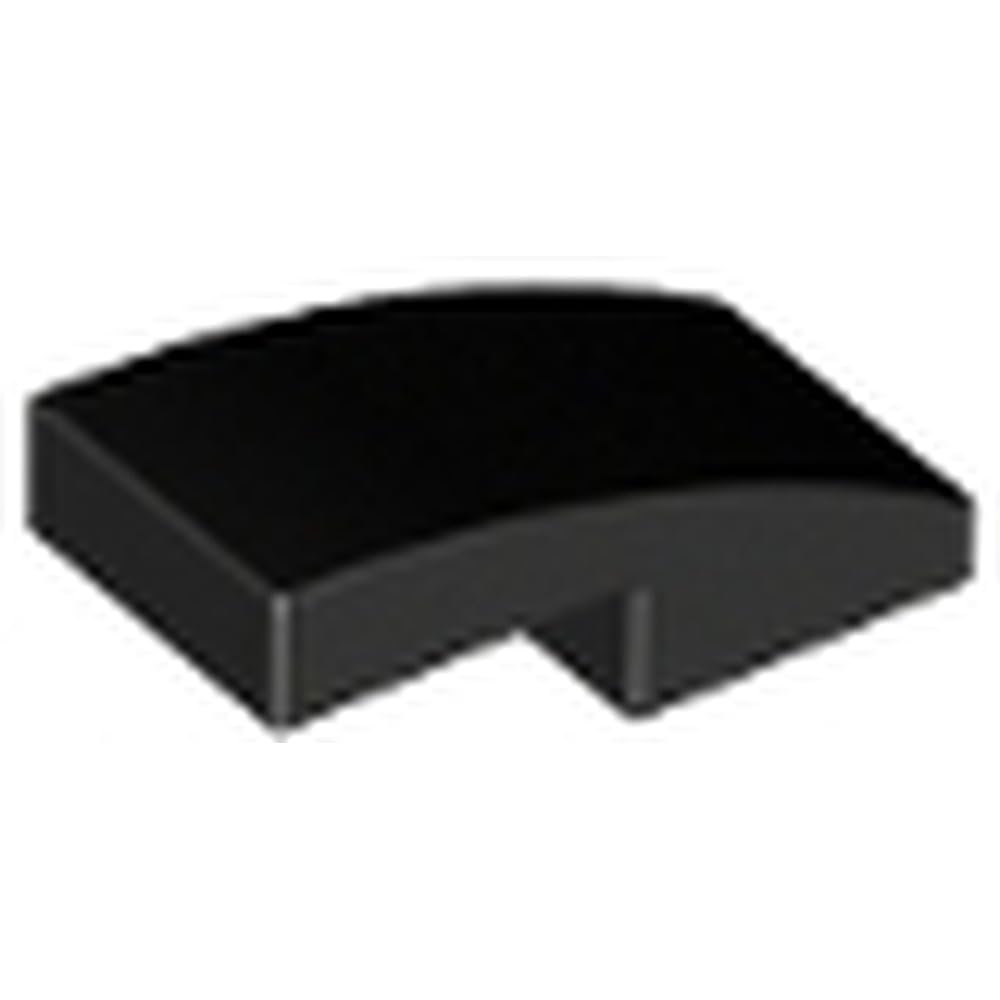 LEGO Slope, Curved 2 x 1 x 2/3, Part 11477 (Black, 50, count)