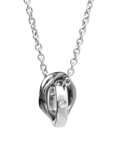 [ライオンハート] ネックレス ウェーブダブルリングネックレス サージカルステンレス メンズ 直営 ブラック