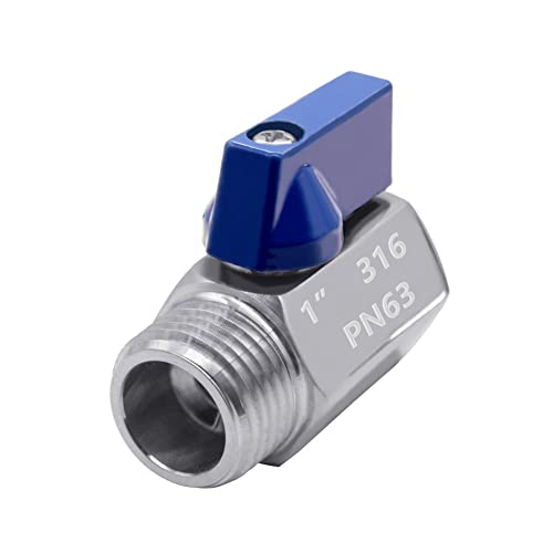 Beduan 316SS 1 NPT Mini Ball Valve Female x Male Shut-Off Valve