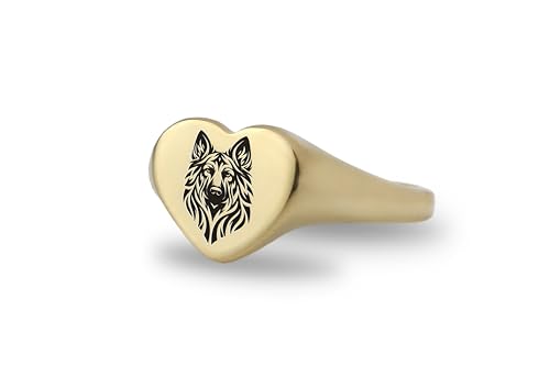 Bague en forme de coeur Berger Allemand, le cadeau commémoratif idéal pour passionné