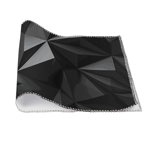 Set de table noir géométrique lavable pour table de cuisine - 4