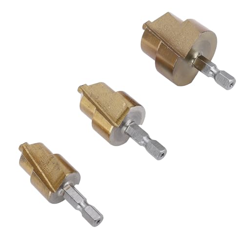 Jonlaki Juego de Brocas Escalonadas de Elevación PPR de 3 Piezas para Reparación de Tuberías con Vástago Hexagonal, Tamaños 20/25/32 Mm