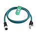 HangTon Ethernet Cable M12 A-Coding 8 Pin Female to RJ45 Cat-7e Patch Cord for Industrial Actuator Sensor Profibus Network Automation Application 1m