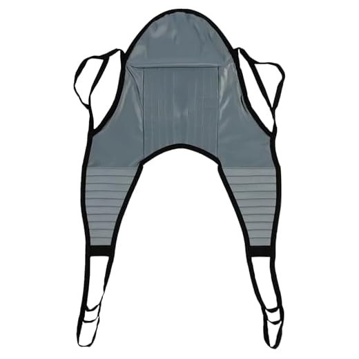 Patient Aid Padded U-Sling with Head Support, Universal Patient Lift Sling, Size Medium, 600lb Capacity