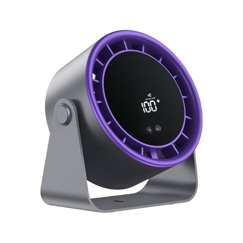 Générique Fan USB, fans de bureau Petits silencieux, Ventilateur de refroidissement avec 5 vitesses, Accessoires de refroidissement réglables pour la chambre de camping de camping