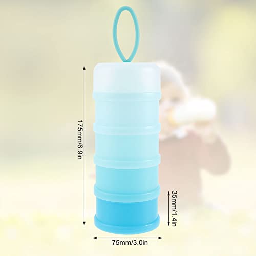 Image of 2 PCS 4 Layers Sakura Baby Milk Formula Dispenser & Container Box for Travel (Blue)