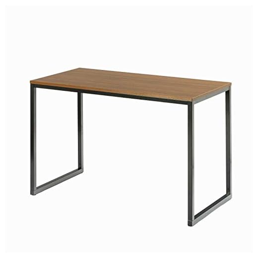 ZINUS Jennifer 119 cm Escritorio para ordenador portátil | Escritorio de estudio para oficina en casa | Montaje sencillo | Estructura metálica | Marrón