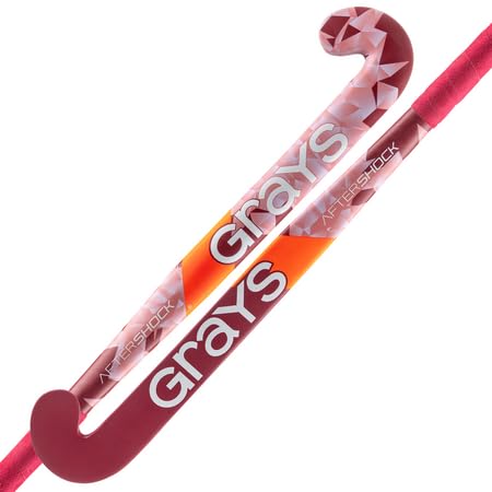 GRAYS Aftershock Ultrabow Wooden Hockey Stick - Pink/Red - 32" - 2321732