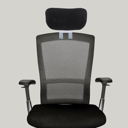 Chaise de bureau ergonomique avec dossier réglable noir et blanc modèle C