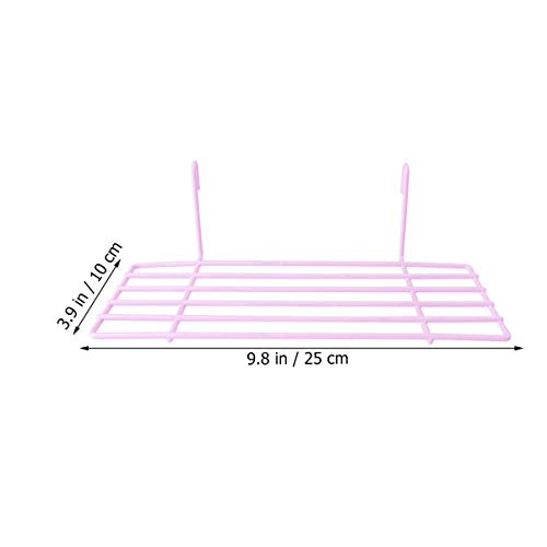 Image of TEHAUX 1pc Iron Frame Shelf for Pet Parrots Sturdy Wall Decoration Hanging Hooks Easy to Install Iron Wall Shelf for Animal Perching and Display