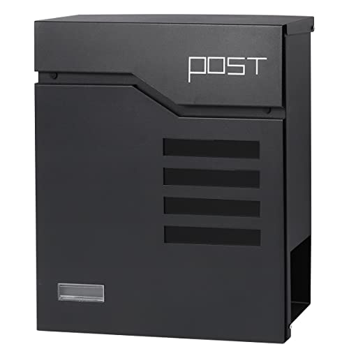 KENTOKO Locking Mailbox Wall Mounted Locked Mailboxes,Mail Box with Key Lock,Large Capacity