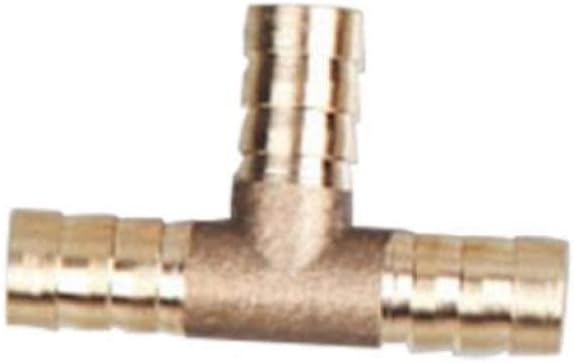 90 Degree Elbow, Brass Elbow, Brass BarbPipe Fitting 3 4 Way T Y Straight ElbowHose Barb 6 8 10 12 14 16 19mm Copper Barbed Connector Joint Coupler Adapterv,4,Way,8mm (Color : 2 way, Size : 10mm)