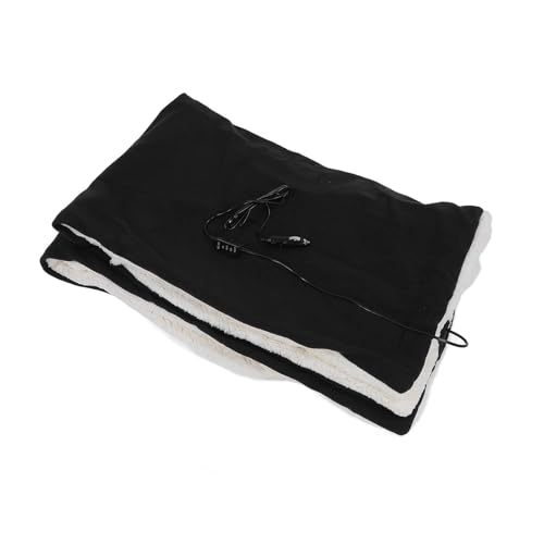 Alomejor Manta Eléctrica de 12V, Manta Calefactora de Algodón Suave, Uso Versátil para Oficina en Casa (Black)