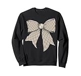 Womens Coquette Bow Checkered Checkerboard Gifts