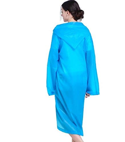 Image of AUGEN By Visions India Women EVA Waterproof Transparent Rain Coat Hooded Outdoor Water Resistant Portable Raincoat Suit for Unisex EVA Rain Coat (Free Size)