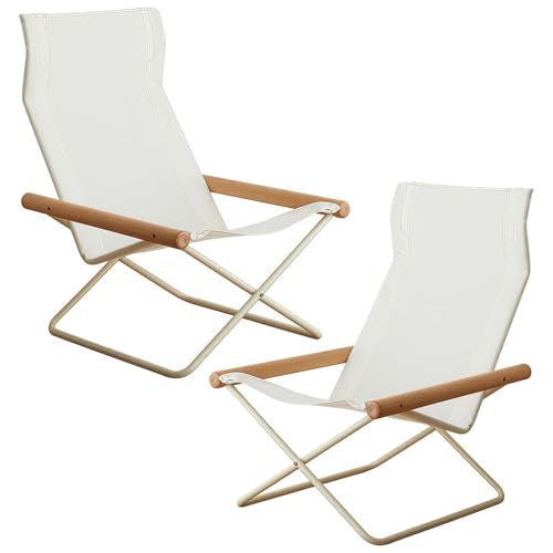 Chaise de camping inclinable large en bois pour plage et pique-nique