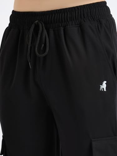 Image of Modeve Men's Cargo Style Solid Trackpant